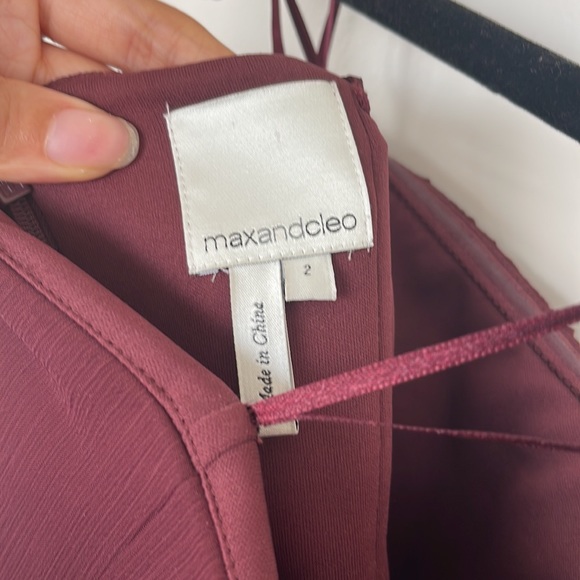 Max and Cleo Burgundy Formal / Prom Strapless Dress Size 2 NWOT - Picture 5 of 6
